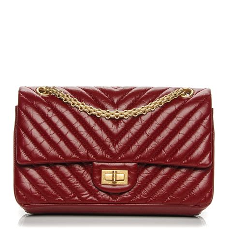 chanel chevron jumbo red|Chanel reissue bag.